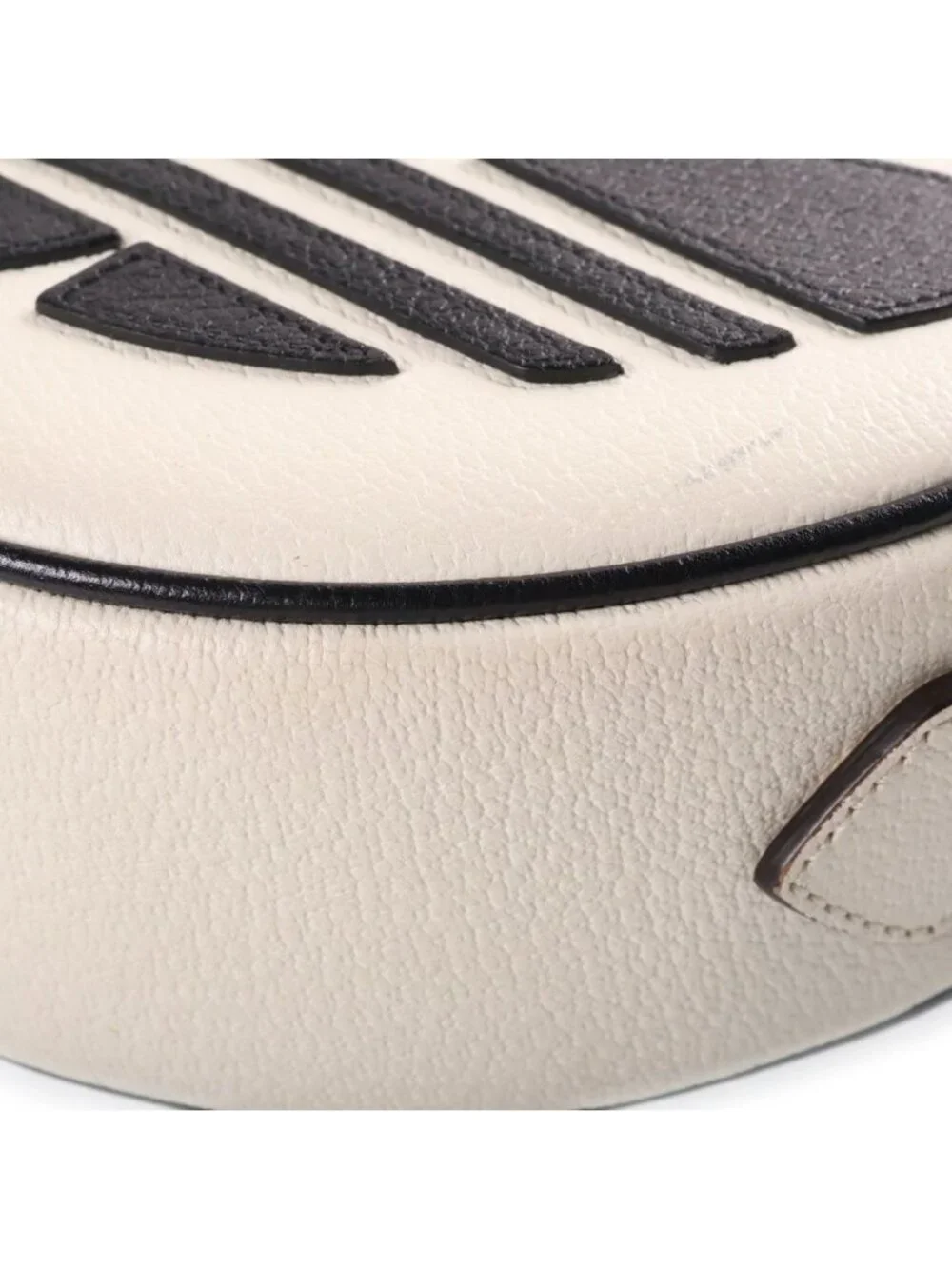Gucci Marmont White Black Leather Shoulder Bag
